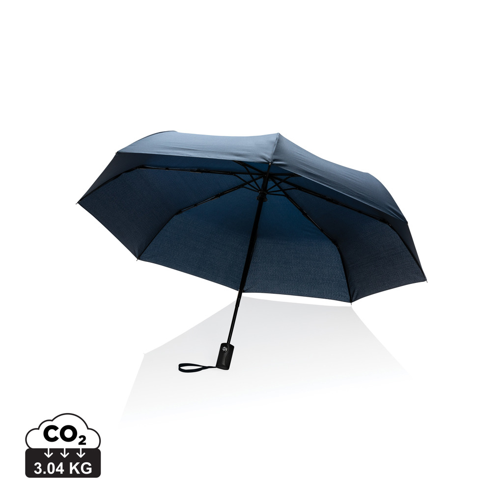 Parapluie 21" personnalisé en rPET Impact Bleu marine